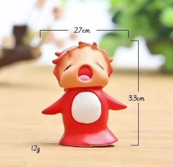 Studio Ghibli Ponyo - Ponyo on the Cliff by the Sea Toy Garden Decor-Figure, ponyo, Studio Ghibli Ponyo