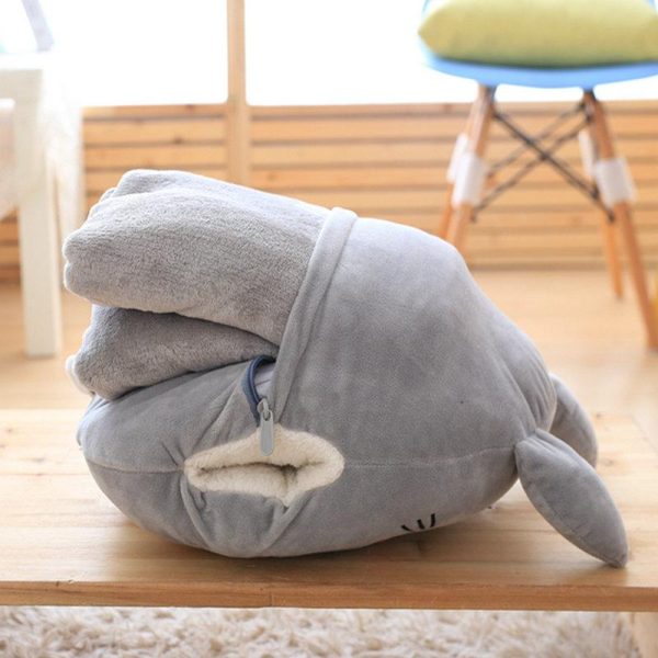 My Totoro - My Neighbor Totoro Hand Warmer Plush Pillow With Grey Blanket-My Totoro, Tag: Plushies