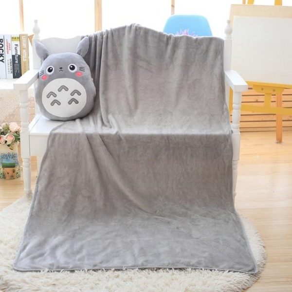 My Totoro - My Neighbor Totoro Hand Warmer Plush Pillow With Grey Blanket-My Totoro, Tag: Plushies