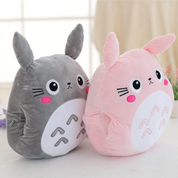 My Neighbour Totoro Cast - My Neighbor Totoro Hand Warmer Plush Pillow With Coloring Blanket-My Neighbor Totoro, My Neighbour Totoro Cast, Plushies