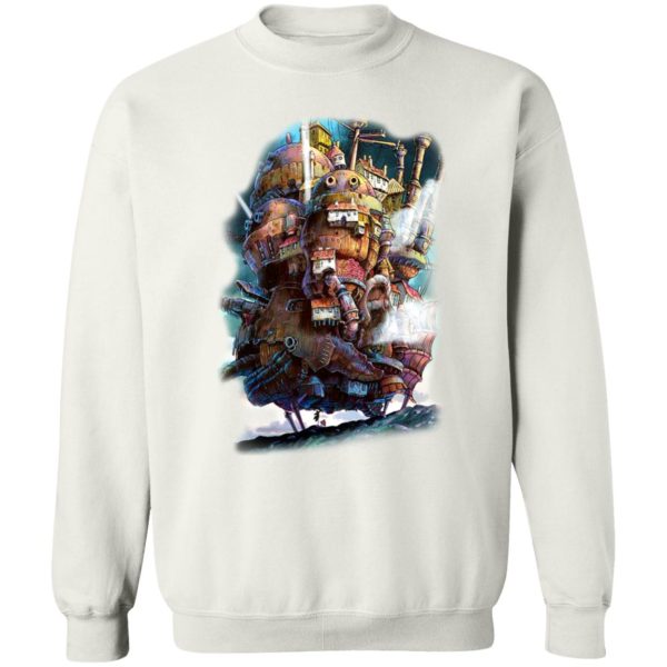 Howl's Moving Castle Earrings - Howl’s Moving Caslte on the Sky Sweatshirt-Apparel, Howl's Moving Castle, Howl's Moving Castle Earrings, Sweatshirt