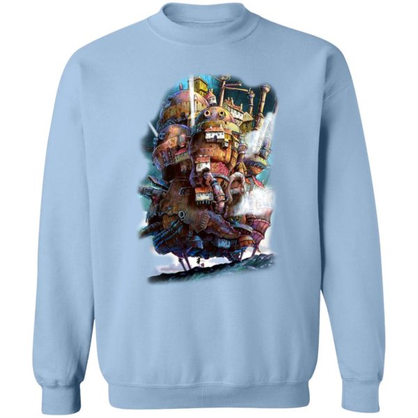 Howl's Moving Castle Earrings - Howl’s Moving Caslte on the Sky Sweatshirt-Apparel, Howl's Moving Castle, Howl's Moving Castle Earrings, Sweatshirt