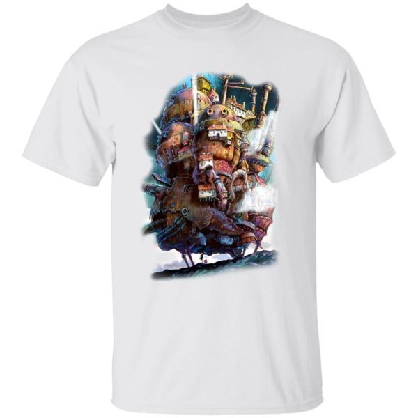 Howl's Moving Castle Diana Wynne Jones - Howl’s Moving Caslte on the Sky T Shirt-Apparel, Howl's Moving Castle, Howl's Moving Castle Diana Wynne Jones, Tshirt