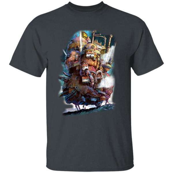 Howl's Moving Castle Diana Wynne Jones - Howl’s Moving Caslte on the Sky T Shirt-Apparel, Howl's Moving Castle, Howl's Moving Castle Diana Wynne Jones, Tshirt