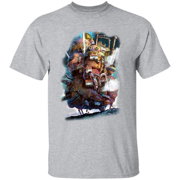 Howl's Moving Castle Diana Wynne Jones - Howl’s Moving Caslte on the Sky T Shirt-Apparel, Howl's Moving Castle, Howl's Moving Castle Diana Wynne Jones, Tshirt