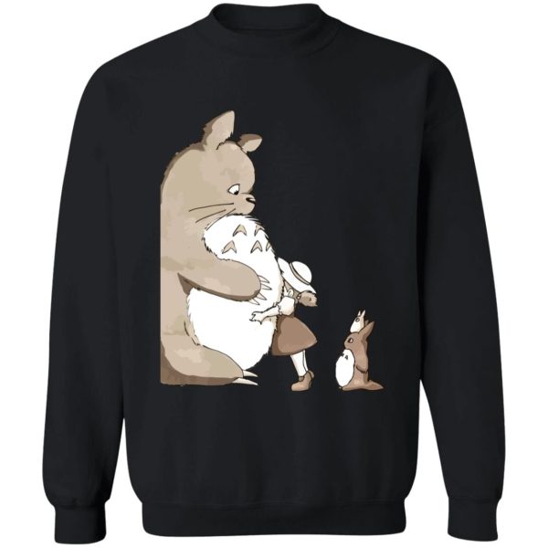 Howl's Moving Castle Explanation - Totoro and Mei: Hugging Sweatshirt-Apparel, Howl's Moving Castle Explanation, My Neighbor Totoro, Sweatshirt