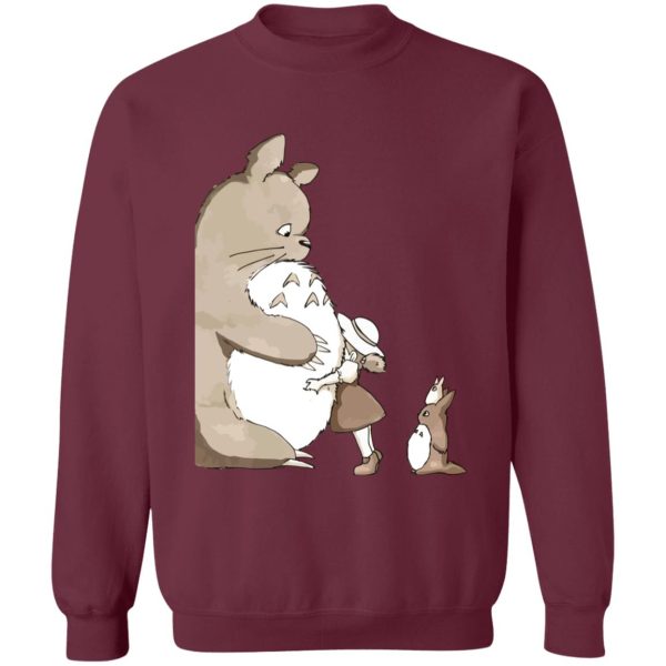 Howl's Moving Castle Explanation - Totoro and Mei: Hugging Sweatshirt-Apparel, Howl's Moving Castle Explanation, My Neighbor Totoro, Sweatshirt