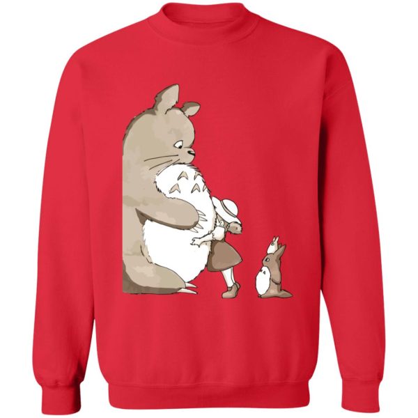 Howl's Moving Castle Explanation - Totoro and Mei: Hugging Sweatshirt-Apparel, Howl's Moving Castle Explanation, My Neighbor Totoro, Sweatshirt