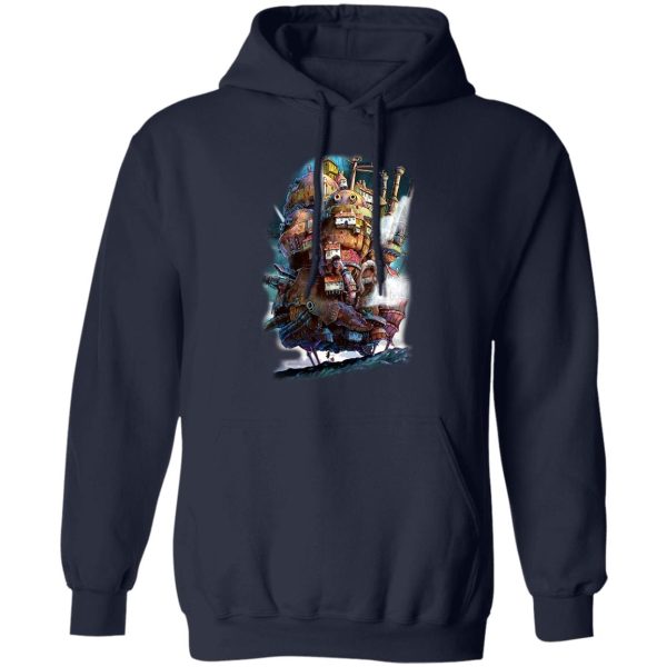 Dog In Howl's Moving Castle - Howl’s Moving Caslte on the Sky Hoodie-Apparel, Dog In Howl's Moving Castle, Hoodie, Howl's Moving Castle