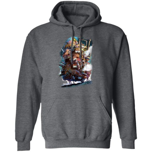 Dog In Howl's Moving Castle - Howl’s Moving Caslte on the Sky Hoodie-Apparel, Dog In Howl's Moving Castle, Hoodie, Howl's Moving Castle