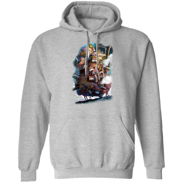 Dog In Howl's Moving Castle - Howl’s Moving Caslte on the Sky Hoodie-Apparel, Dog In Howl's Moving Castle, Hoodie, Howl's Moving Castle