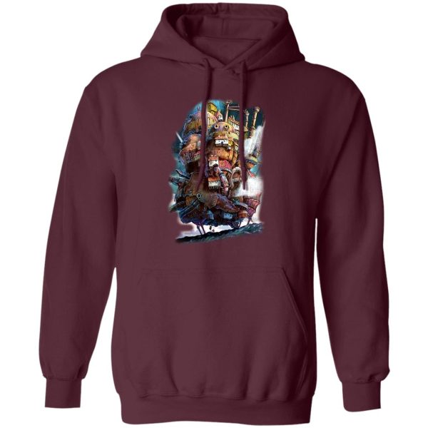 Dog In Howl's Moving Castle - Howl’s Moving Caslte on the Sky Hoodie-Apparel, Dog In Howl's Moving Castle, Hoodie, Howl's Moving Castle