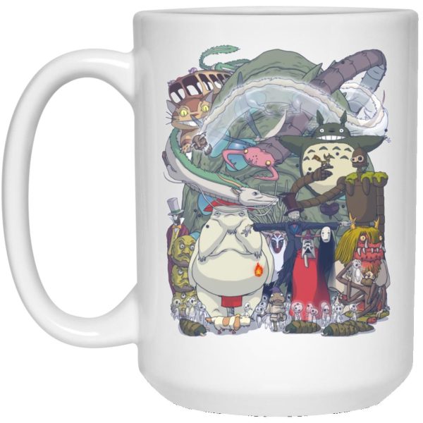 Japanese Totoro Plush - Ghibli Highlights Movies Characters Collection Mug-House Decor, Howl's Moving Castle, Japanese Totoro Plush, Kiki's Delivery Service, Mug, My Neighbor Totoro, princess mononoke, Spirited Away