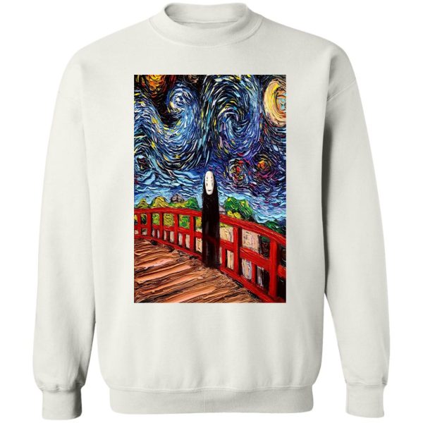 Spirited Away Ghost - Spirited Away No Face Kaonashi in The Starry Night Sweatshirt-Apparel, kaonashi, no face, Spirited Away, Spirited Away Ghost, Sweatshirt