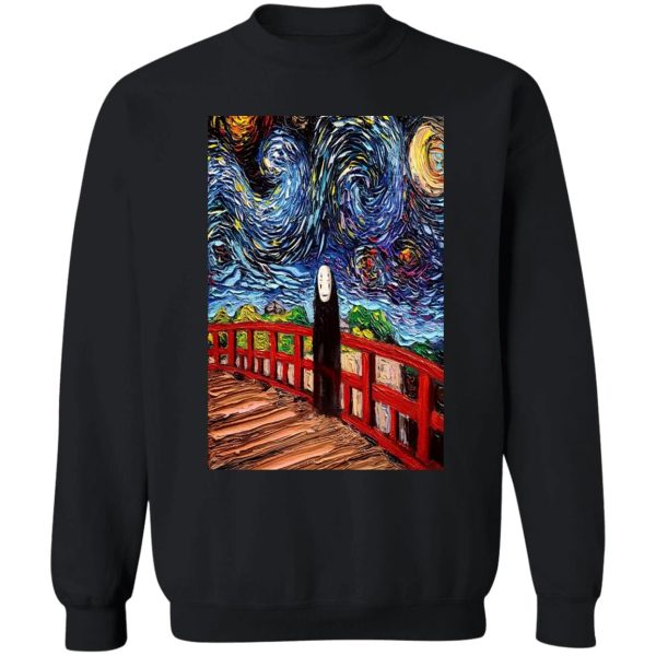 Spirited Away Ghost - Spirited Away No Face Kaonashi in The Starry Night Sweatshirt-Apparel, kaonashi, no face, Spirited Away, Spirited Away Ghost, Sweatshirt