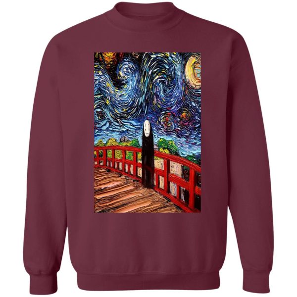 Spirited Away Ghost - Spirited Away No Face Kaonashi in The Starry Night Sweatshirt-Apparel, kaonashi, no face, Spirited Away, Spirited Away Ghost, Sweatshirt