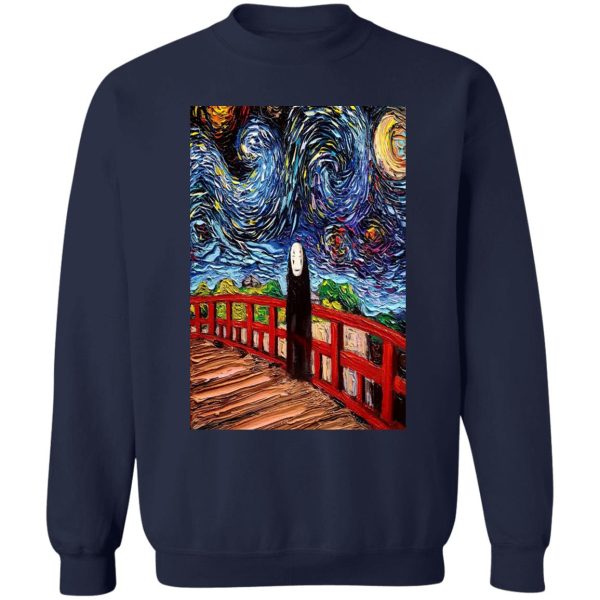 Spirited Away Ghost - Spirited Away No Face Kaonashi in The Starry Night Sweatshirt-Apparel, kaonashi, no face, Spirited Away, Spirited Away Ghost, Sweatshirt