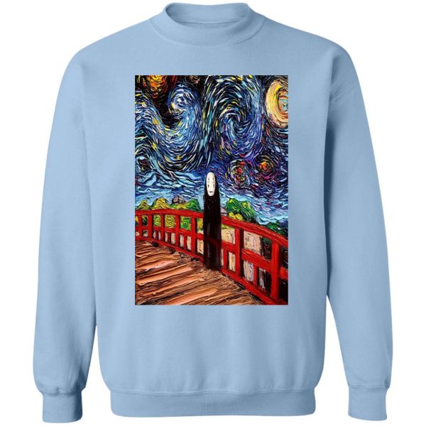 Spirited Away Ghost - Spirited Away No Face Kaonashi in The Starry Night Sweatshirt-Apparel, kaonashi, no face, Spirited Away, Spirited Away Ghost, Sweatshirt