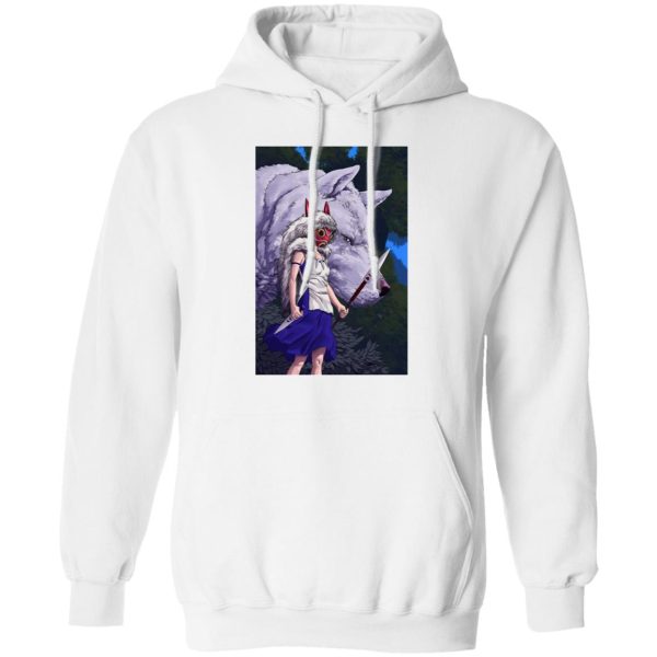 Yakul Princess Mononoke - Princess Mononoke And Her Weapons Hoodie-Apparel, Hoodie, princess mononoke, Yakul Princess Mononoke