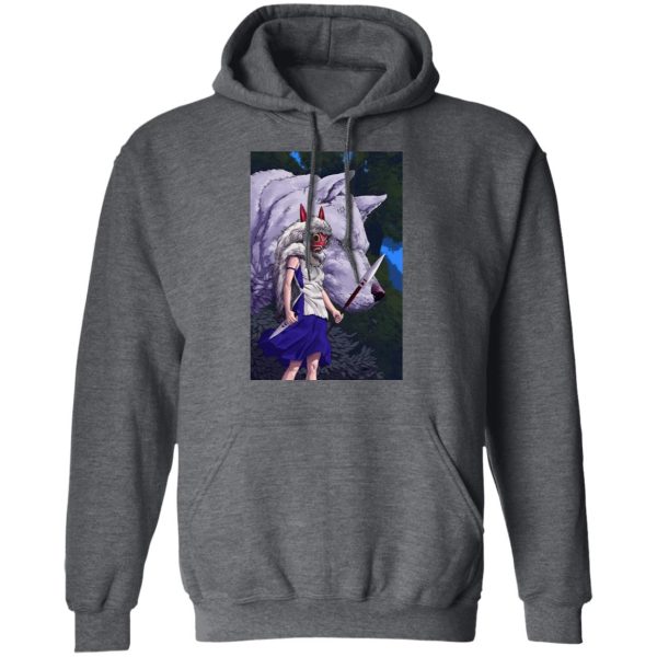 Yakul Princess Mononoke - Princess Mononoke And Her Weapons Hoodie-Apparel, Hoodie, princess mononoke, Yakul Princess Mononoke