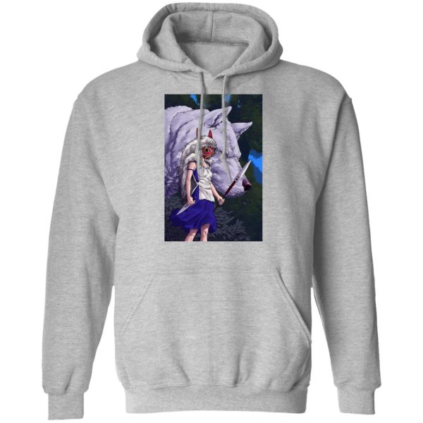 Yakul Princess Mononoke - Princess Mononoke And Her Weapons Hoodie-Apparel, Hoodie, princess mononoke, Yakul Princess Mononoke