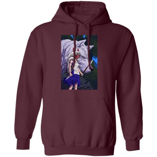 Yakul Princess Mononoke - Princess Mononoke And Her Weapons Hoodie-Apparel, Hoodie, princess mononoke, Yakul Princess Mononoke