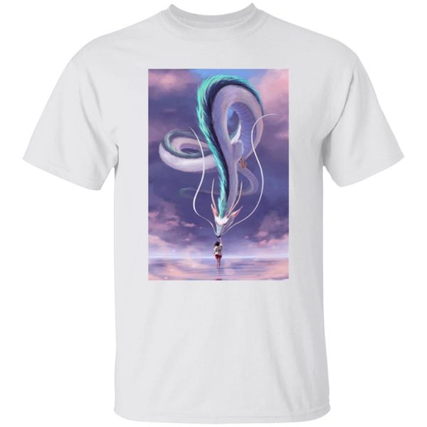 Minimalistic Spirited Away Wallpaper Phone - Spirited Away – Chihiro Touching Haku Dragon T Shirt-Apparel, Minimalistic Spirited Away Wallpaper Phone, Spirited Away, Tshirt