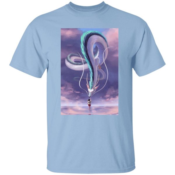 Minimalistic Spirited Away Wallpaper Phone - Spirited Away – Chihiro Touching Haku Dragon T Shirt-Apparel, Minimalistic Spirited Away Wallpaper Phone, Spirited Away, Tshirt