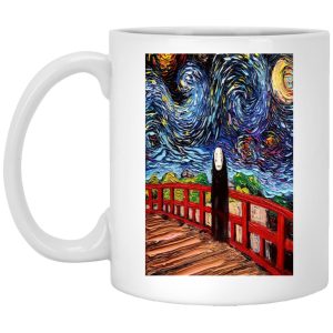 Spirited Away Bath House - Spirited Away No Face Kaonashi in The Starry Night Mug-Christmas, House Decor, kaonashi, Mug, no face, Spirited Away, Spirited Away Bath House