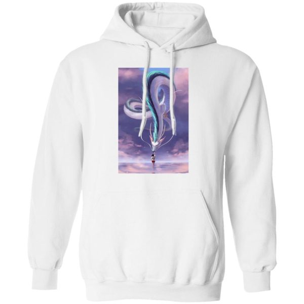 Dust Sprites Spirited Away - Spirited Away – Chihiro Touching Haku Dragon Hoodie-Apparel, Dust Sprites Spirited Away, Hoodie, Spirited Away