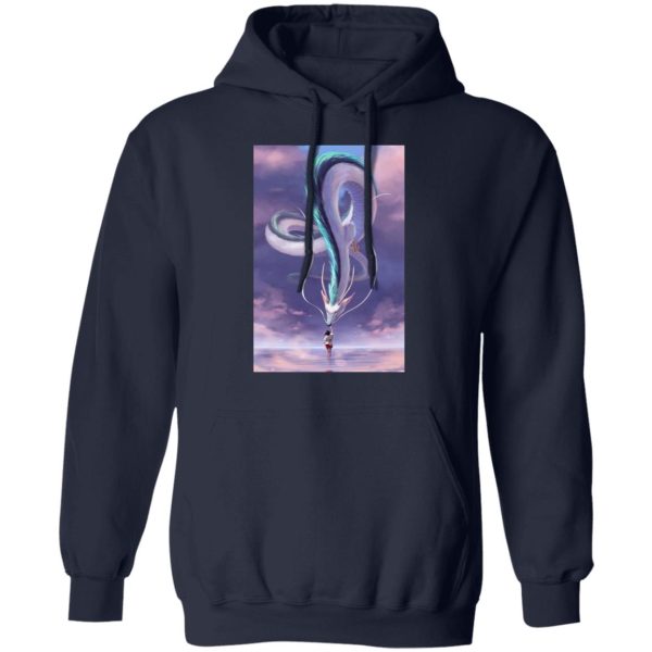 Dust Sprites Spirited Away - Spirited Away – Chihiro Touching Haku Dragon Hoodie-Apparel, Dust Sprites Spirited Away, Hoodie, Spirited Away