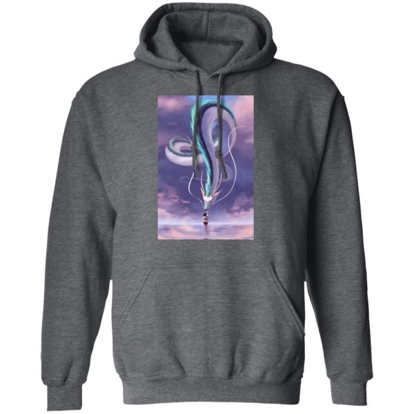 Dust Sprites Spirited Away - Spirited Away – Chihiro Touching Haku Dragon Hoodie-Apparel, Dust Sprites Spirited Away, Hoodie, Spirited Away