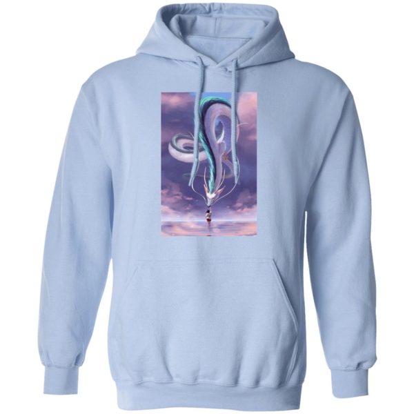 Dust Sprites Spirited Away - Spirited Away – Chihiro Touching Haku Dragon Hoodie-Apparel, Dust Sprites Spirited Away, Hoodie, Spirited Away