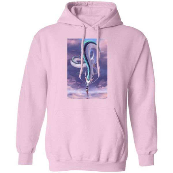 Dust Sprites Spirited Away - Spirited Away – Chihiro Touching Haku Dragon Hoodie-Apparel, Dust Sprites Spirited Away, Hoodie, Spirited Away