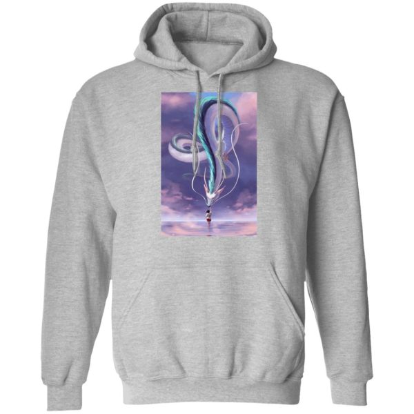 Dust Sprites Spirited Away - Spirited Away – Chihiro Touching Haku Dragon Hoodie-Apparel, Dust Sprites Spirited Away, Hoodie, Spirited Away