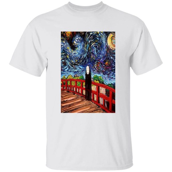 Spirited Away Lin - Spirited Away No Face Kaonashi in The Starry Night T Shirt-Apparel, kaonashi, no face, Spirited Away, Spirited Away Lin, Tshirt