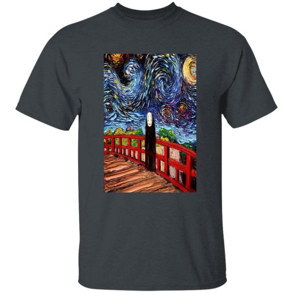 Spirited Away Lin - Spirited Away No Face Kaonashi in The Starry Night T Shirt-Apparel, kaonashi, no face, Spirited Away, Spirited Away Lin, Tshirt