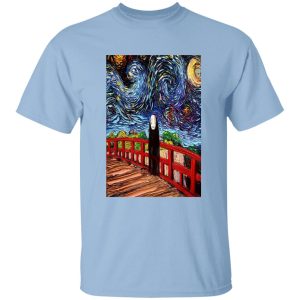 Spirited Away Lin - Spirited Away No Face Kaonashi in The Starry Night T Shirt-Apparel, kaonashi, no face, Spirited Away, Spirited Away Lin, Tshirt