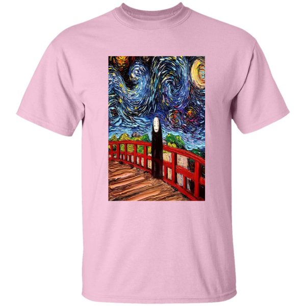 Spirited Away Lin - Spirited Away No Face Kaonashi in The Starry Night T Shirt-Apparel, kaonashi, no face, Spirited Away, Spirited Away Lin, Tshirt