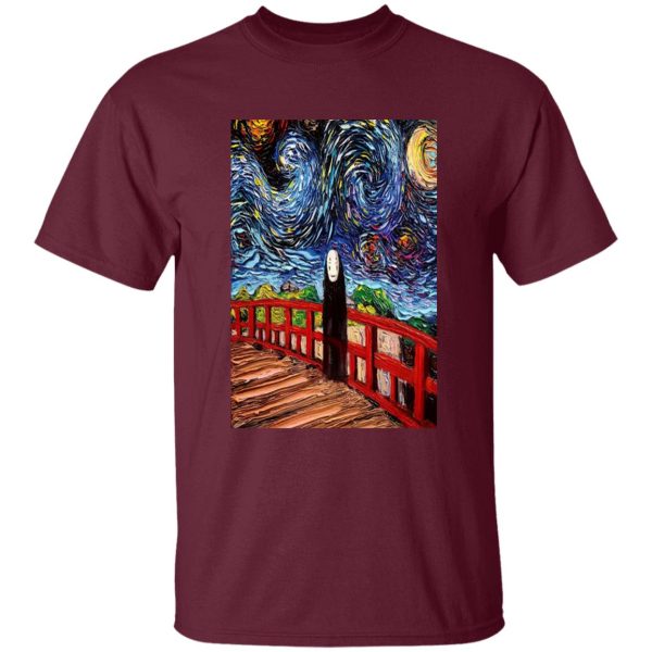 Spirited Away Lin - Spirited Away No Face Kaonashi in The Starry Night T Shirt-Apparel, kaonashi, no face, Spirited Away, Spirited Away Lin, Tshirt