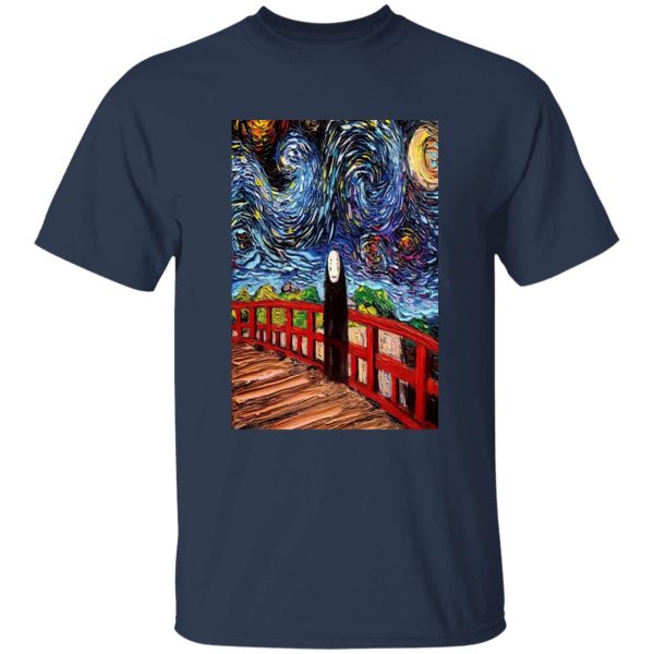 Spirited Away Lin - Spirited Away No Face Kaonashi in The Starry Night T Shirt-Apparel, kaonashi, no face, Spirited Away, Spirited Away Lin, Tshirt