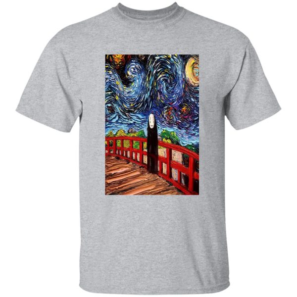 Spirited Away Lin - Spirited Away No Face Kaonashi in The Starry Night T Shirt-Apparel, kaonashi, no face, Spirited Away, Spirited Away Lin, Tshirt