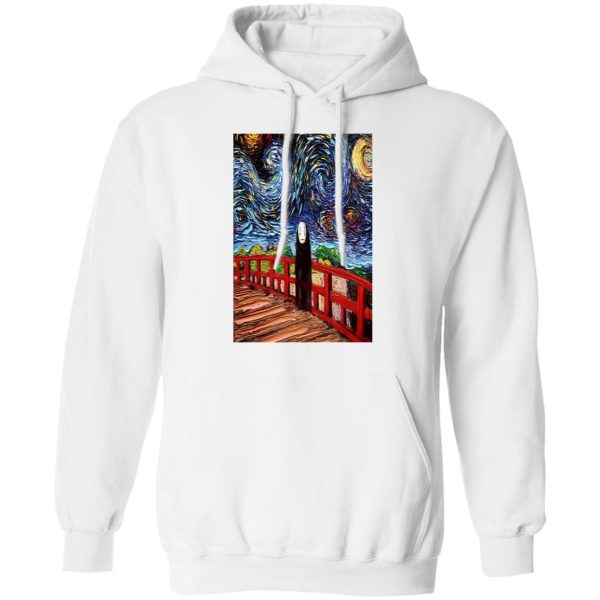 Minimalistic Spirited Away Wallpaper Portrait - Spirited Away No Face Kaonashi in The Starry Night Hoodie-Apparel, Hoodie, kaonashi, Minimalistic Spirited Away Wallpaper Portrait, no face, Spirited Away