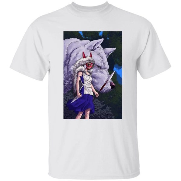 Princess Mononoke Princess - Princess Mononoke And Her Weapons T Shirt-Apparel, princess mononoke, Princess Mononoke Princess, Tshirt