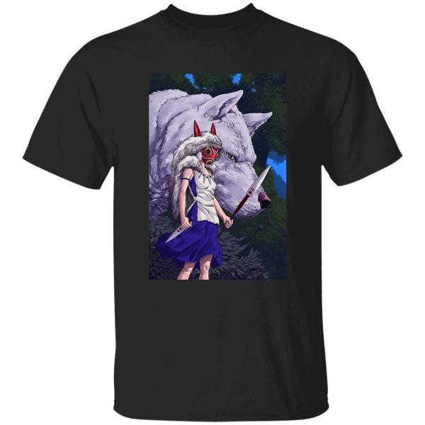 Princess Mononoke Princess - Princess Mononoke And Her Weapons T Shirt-Apparel, princess mononoke, Princess Mononoke Princess, Tshirt