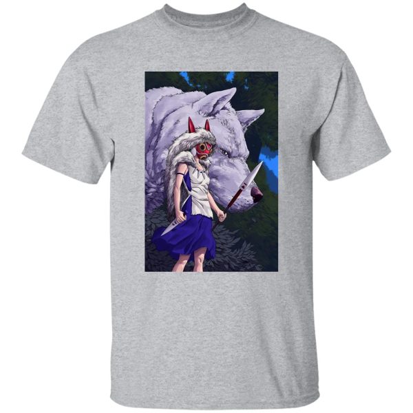 Princess Mononoke Princess - Princess Mononoke And Her Weapons T Shirt-Apparel, princess mononoke, Princess Mononoke Princess, Tshirt