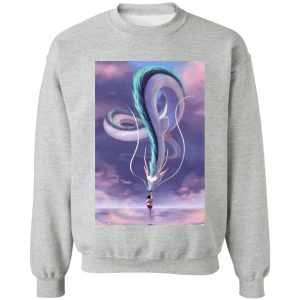 Kamaji Spirited Away - Spirited Away – Chihiro Touching Haku Dragon Sweatshirt-Apparel, Kamaji Spirited Away, Spirited Away, Sweatshirt