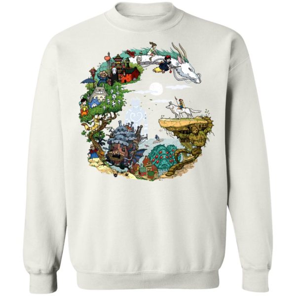 My Neighbor Totoro - Ghibli Movie Circle Sweatshirt-Apparel, Howl's Moving Castle, Kiki's Delivery Service, My Neighbor Totoro, princess mononoke, Spirited Away, Sweatshirt