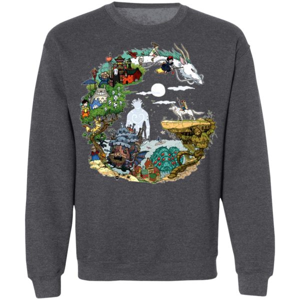 My Neighbor Totoro - Ghibli Movie Circle Sweatshirt-Apparel, Howl's Moving Castle, Kiki's Delivery Service, My Neighbor Totoro, princess mononoke, Spirited Away, Sweatshirt