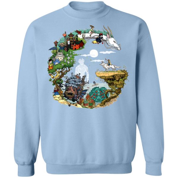 My Neighbor Totoro - Ghibli Movie Circle Sweatshirt-Apparel, Howl's Moving Castle, Kiki's Delivery Service, My Neighbor Totoro, princess mononoke, Spirited Away, Sweatshirt